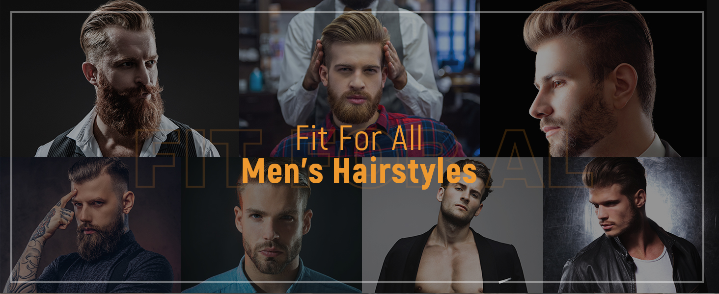 Fit for versatile men's hairstyles
