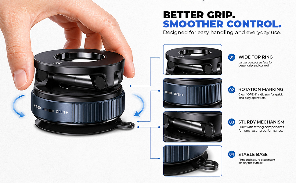 Better Grip Smoother Control of Phone Holder
