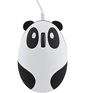 CHUYI Panda Wired Mouse Cute Animal Series Portable Corded Mice for Travel School Home Office, Fu...