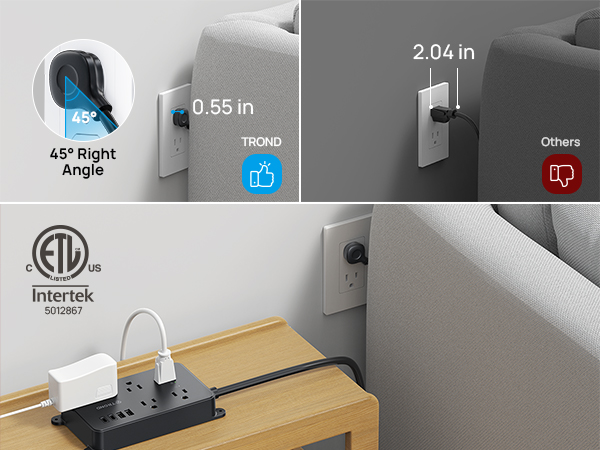power strip flat plug