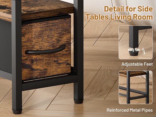 living room end tables with storage