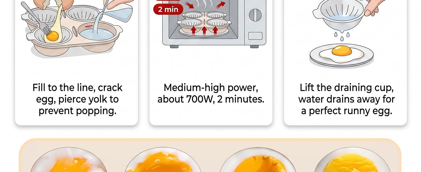 Li&amp;amp;Zhao 4 Cavity Microwave Egg Poache