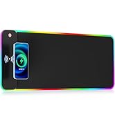 Wireless Charging RGB Gaming Mouse Pad 10W, 10 Light Modes Extra Large Mousepad,LED Mouse Mat 800...