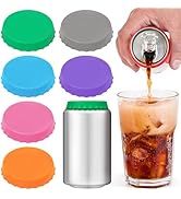 6 Pack Silicone Soda Can Cover Lids, Reusable Soda Can Lids Beer Can Covers Pop Can Covers, BPA F...