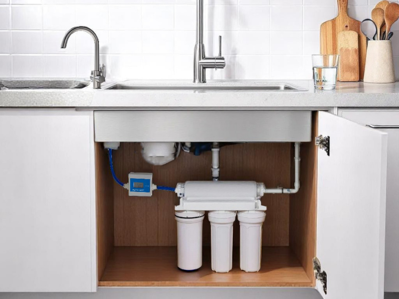 8000T water flow meter can be used on water filter to detect water consumption