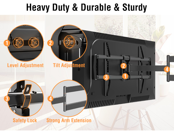 Long Arm TV Mount Full Motion Wall Mount TV Bracket