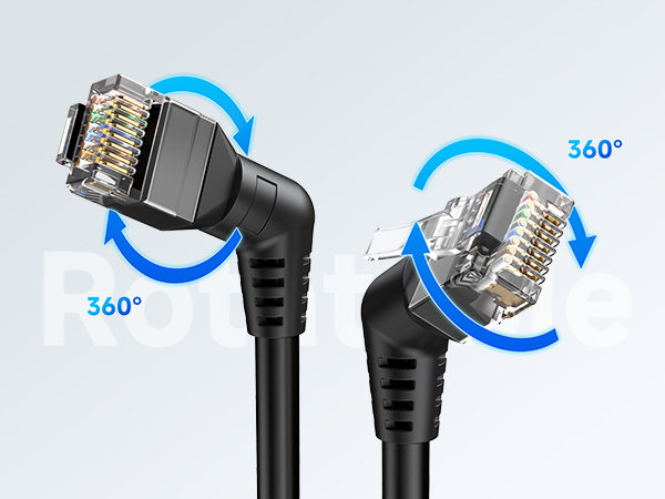 10Gbps Rotatable Cat 6 Ethernet Cable