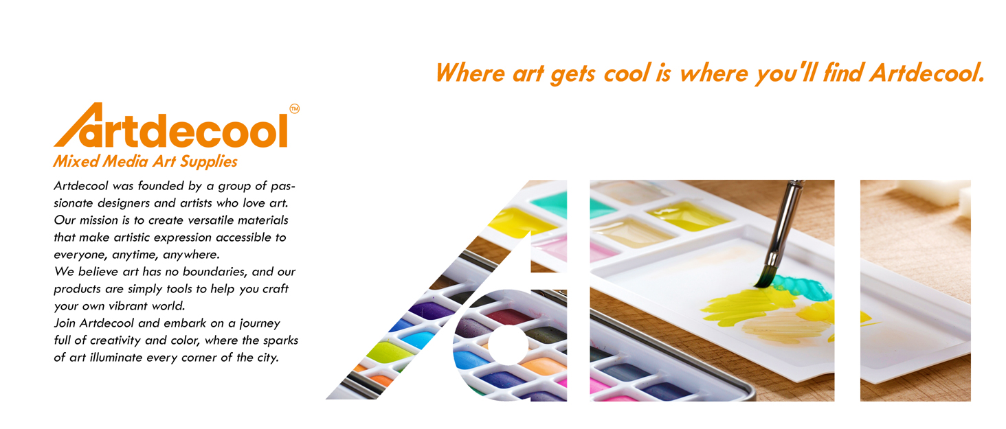 artdecool watercolor paint set