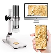 Ninyoon 4K WiFi Microscope with Professional Stand for iPhone Android PC, 50-1000X Digital USB Mi...