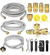 Detoypapa Extend a Stay RV Propane Kit and 12FT Propane Hose Extension with Conversion Coupling K...