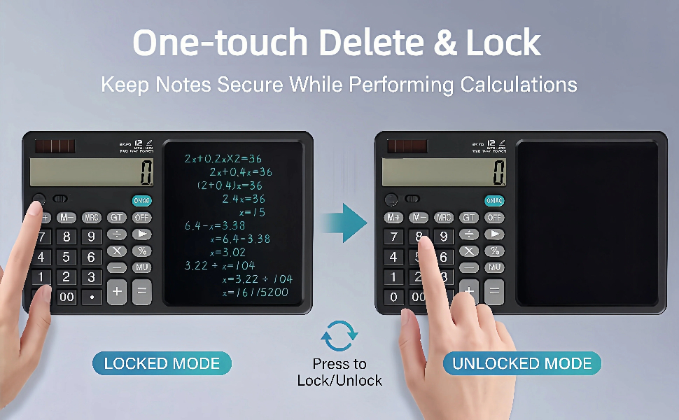 One-Touch Clear &amp;amp; Screen Lock Function