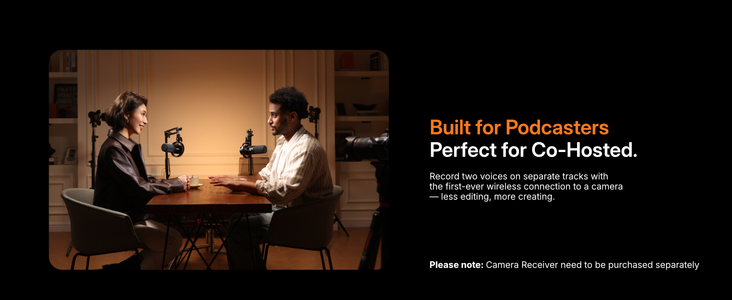 MAONO Wireless Dynamic Microphone for PC, XLR/USB Podcast Mic for Vocal Recording(PD200WT)