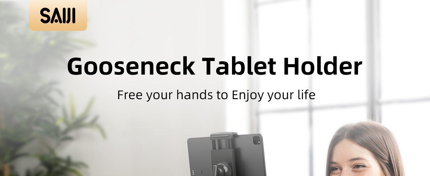 Gooseneck tablet holder for bed kindle holder for reading in bed kindle stand iPad holder