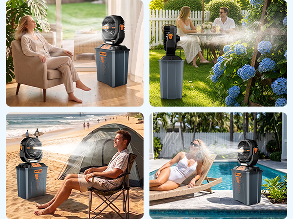 portable misting fan