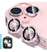 Tensea for iPhone 15 / iPhone 15 Plus Camera Lens Protector, 9H Tempered Glass Camera Cover Scree...