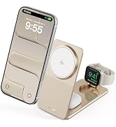 ANJANK 25W 3 in 1 Wireless Charging Station, Qi2.2 Magnetic Foldable Travel Fast Charger, Aluminu...