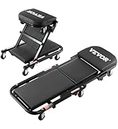 VEVOR Foldable Z Garage Creeper, 40 in, 450 lbs Load Capacity Rolling Folding Mechanic Creeper St...