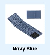 Navy blue foldable keyboard