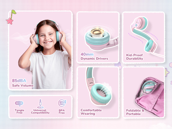 kids headphones with cord