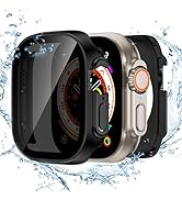 Tensea (2-in-1 for Waterproof Apple Watch Ultra 2/Ultra Screen Protector Case 49mm, iWatch Protec...