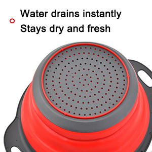 Water drains instantly. Stays dry and fresh.