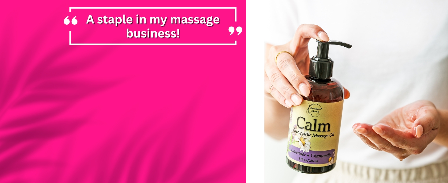 Calm Massage Oil is perfect for massage therapy.