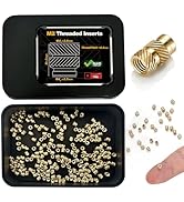 Kadrick 200Pcs M2 Threaded Inserts for 3D Printing Components,M2*3 * 3 Metric Brass Knurled Nuts,...