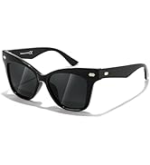 FEISEDY Trendy Polarized Sunglasses, Retro Cateye Frame for Women, UV400 Protection Shades B0009