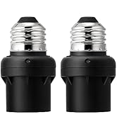 DEWENWILS Light Sensor Socket, E26 E27 Dusk to Dawn Sensor Socket, Light Bulb Socket for Light Fi...