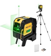 PREXISO Laser Level with Tripod &amp; 2 Plumb Dots, 100Ft Self Leveling Laser | Green Point Laser Lev...