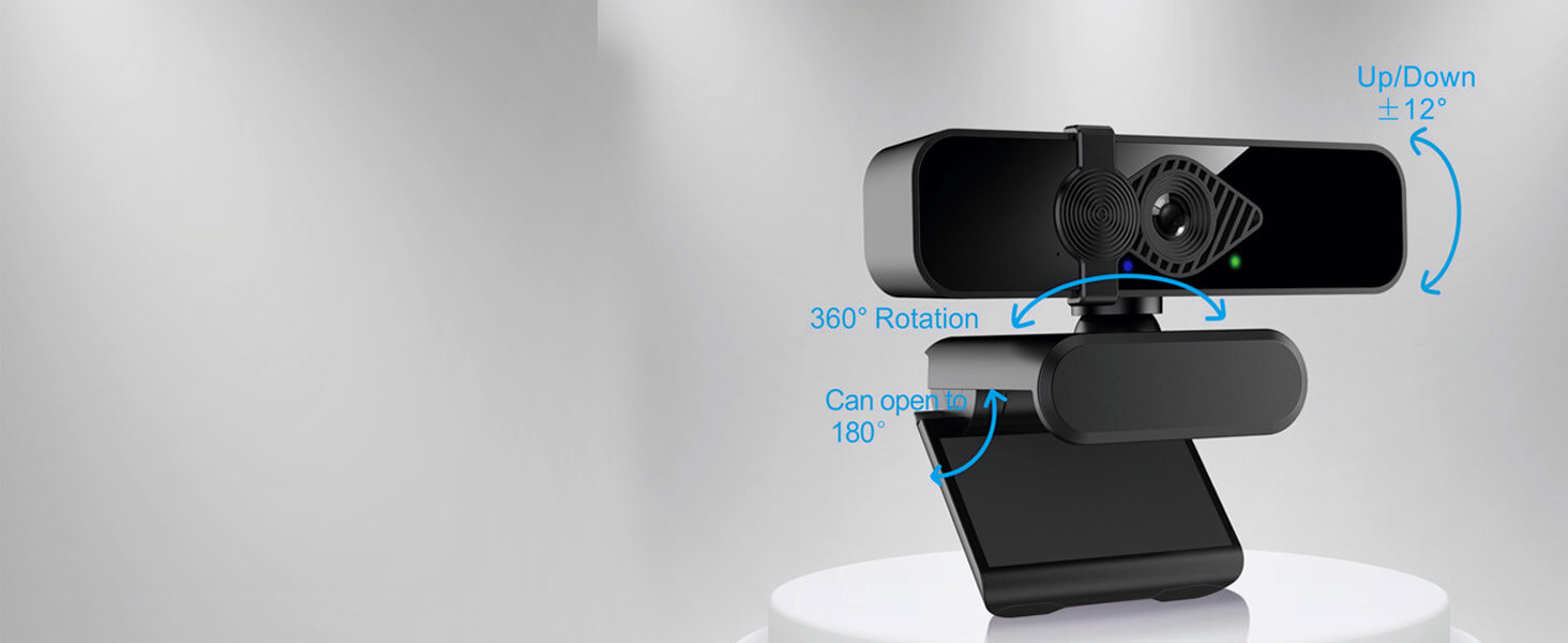 2K HD Adjustable PC Laptop Webcam USB plug-play web camera 360° rotation online education camera 