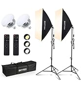 Skytex Softbox Lighting Kit(2Pack), 20x28in Soft Box | 85W 2700-6400K E27 LED Bulb Continuous Pho...