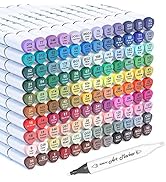121 Colors Dual Tip Alcohol Based Art Markers,120 Colors plus 1 Blender Permanent Marker 1 Marker...