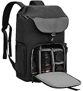 CADeN Camera Backpack Canvas Camera Bag for DSLR/SLR Mirrorless Camera with 15.6 inches Laptop Co...