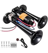 BANHAO Car Horn 12V Universal Air Horns Train Horn for Truck 150dB Super Loud Air Horn Dual Trump...