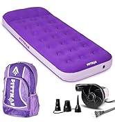 Pittman Outdoors AirBedz Kidmat Deluxe Twin Air Mattress for Kids | Includes Electric Pump &amp; Colo...