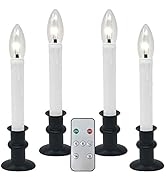 612 Vermont Ultra-Bright LED Window Candles with Timer, Remote Control, Twinkle/Steady LED Light,...