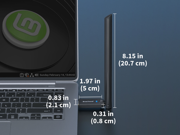Visual Demonstration Shows the Compact Adapter’s Actual Size When Connected to a Laptop
