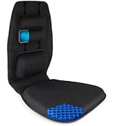 FOMI Gel Seat Cushion and Adjustable Back Support | Lumbar Pillow Flexible Placement for Upper Lo...