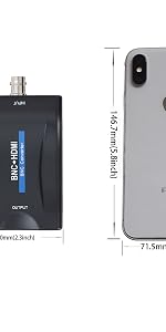 BNC to HDMI Video Converter Box,BNC Adapter with Audio for Security Cameras DVRs Supports 720P/1080P...