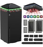 MENEEA Cooling Fan Dust Proof for Xbox Series X Console with Colorful Light Strip,MENEEA Dust Cov...