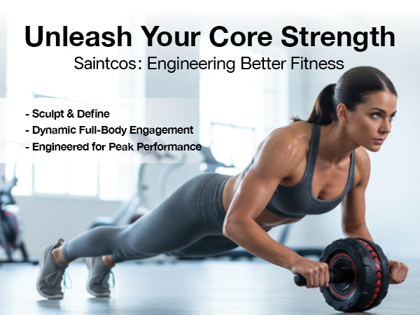 Ab Roller Wheel for Abs Workout - Core Strength Training Equipment for Home Gym