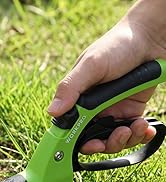 WORKPRO Grass Shears Handheld, Ultra-Sharp Grass Clippers with 360 Degree Swivel Blades, Manual G...