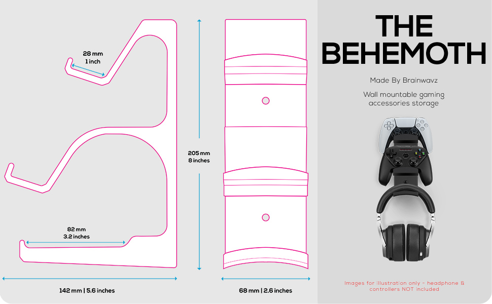 The behemoth - game controller and headset hanger for gamers