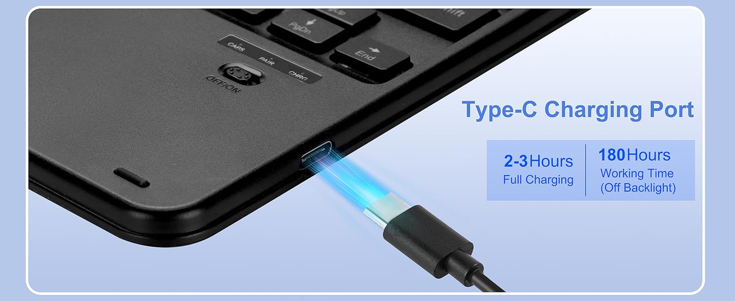 iPad 10.2/10.5 Rotating Keyboard Case - Black-4