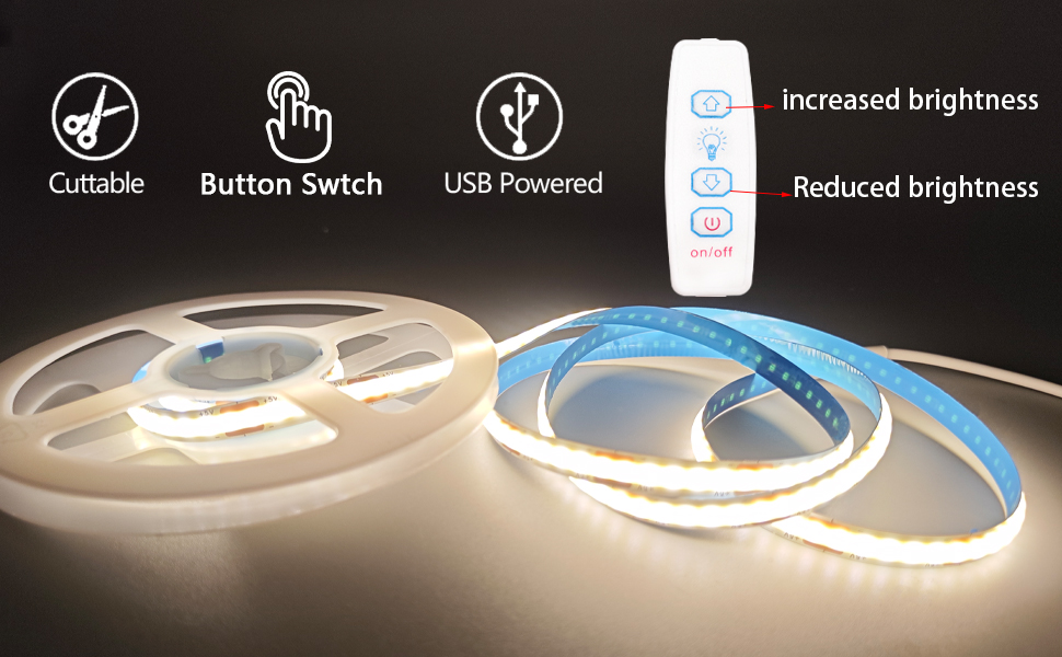 3key cob light strip