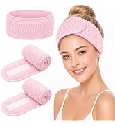 2Pcs Spa Headband for Washing Face – Terry Cloth Headbands for Women, Face Wash Headband, Adjusta...