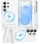 For Samsung Galaxy S26 Ultra Case with Stand MagSafe Crystal Clear Magnetic Protective Android Ph...