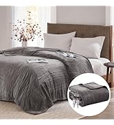 Degrees of Comfort California King Electric Blanket with Dual Controls, Large Fleece Heated Blank...