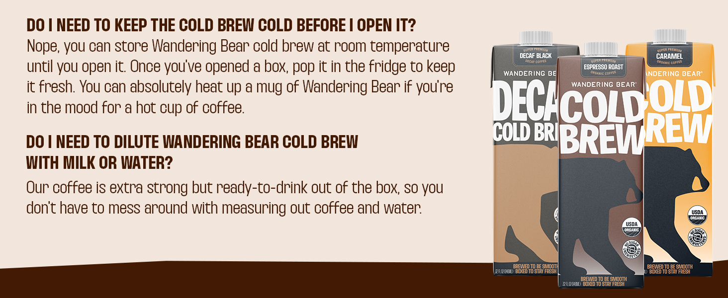 Wandering Bear Cold Brew 32 oz